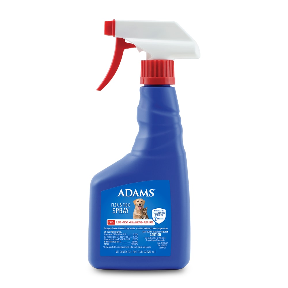 Adams Pet Bundle Carpet Spray, Cat Flea Collar & Flea Spray - Indoor Home & Pet Pest Control Solution